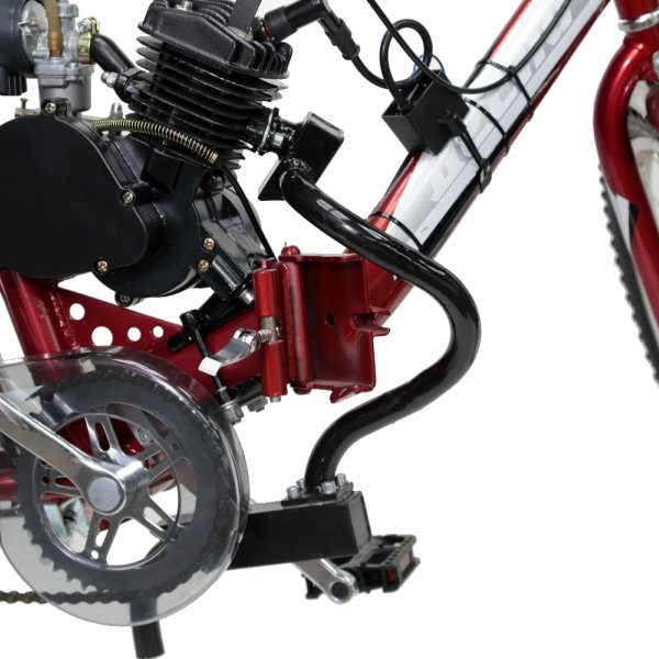 Складной велосипед с бензиновым мотором